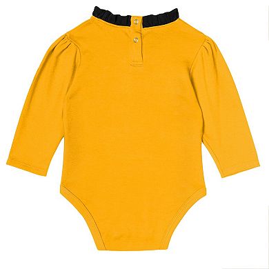 "Girls Infant Pittsburgh Penguins 3-Piece Rink Queen Long Sleeve Bodysuit, Pants & Headband Set"