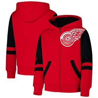 Youth Red Detroit Red Wings Face Off Full-Zip Hoodie