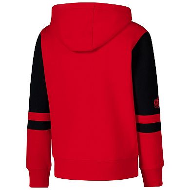 Youth Red Detroit Red Wings Face Off Full-Zip Hoodie