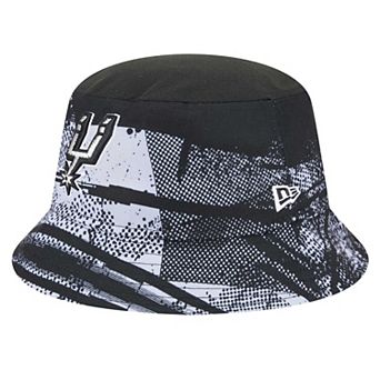 Men's New Era Black/Gray San Antonio Spurs Tip-Off Bucket Hat