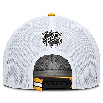 Men's Fanatics Black/White Boston Bruins Authentic Pro Rink Trucker Hat