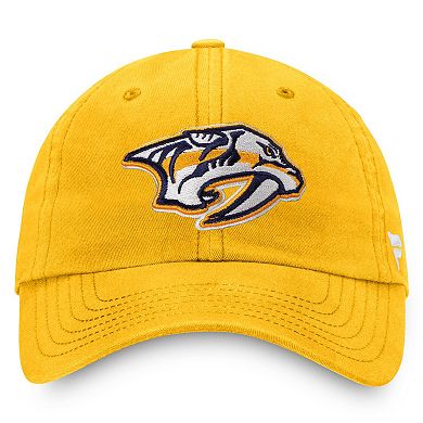 Men's Fanatics Gold Nashville Predators Core Primary Logo Adjustable Hat