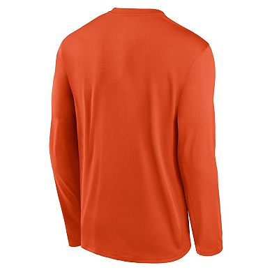 Men's Nike Orange Clemson Tigers Primetime Primary Legend Long Sleeve T-Shirt