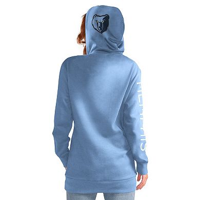 Women's G-III 4Her by Carl Banks Light Blue Memphis Grizzlies Base Coach Pullover Hoodie