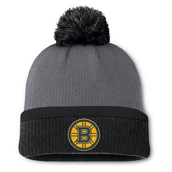 Women's Fanatics Charcoal Boston Bruins Cuffed Knit Hat with Pom