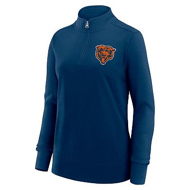 Women's Navy Chicago Bears Velocity Quarter-Zip Jacket