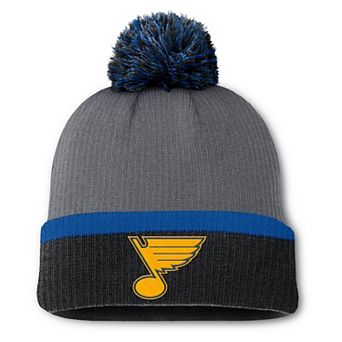 Women's Fanatics Charcoal St. Louis Blues Cuffed Knit Hat with Pom