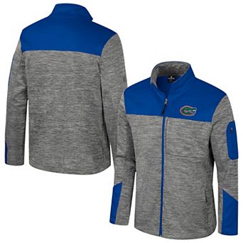 Men's Colosseum Gray/Royal Florida Gators Guard Full-Zip Jacket