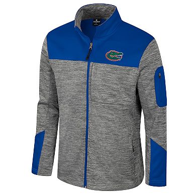Men's Colosseum Gray/Royal Florida Gators Guard Full-Zip Jacket