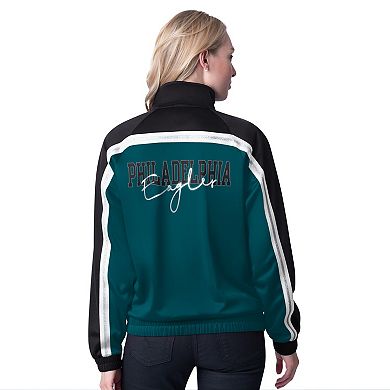 Women's G-III 4Her by Carl Banks Midnight Green Philadelphia Eagles Post Game Full-Zip Track Jacket