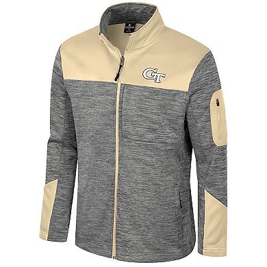 Men's Colosseum Gray/Gold Georgia Tech Yellow Jackets Guard Full-Zip Jacket