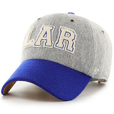 Unisex Stoney Clover Lane x '47 Gray/Royal Los Angeles Rams Block Clean Up Adjustable Hat