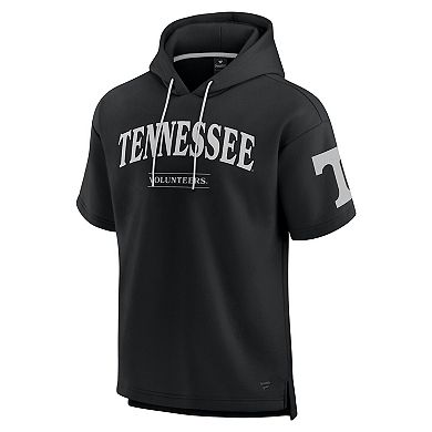 Men's Fanatics Black Tennessee Volunteers Ready Short Sleeve Pullover Hoodie