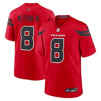 Men's Nike John Metchie III Red Houston Texans Alternate Game Jersey