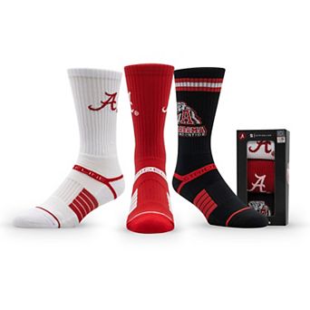 Unisex Strideline Alabama Crimson Tide Premium Knit Crew Socks Three-Pack