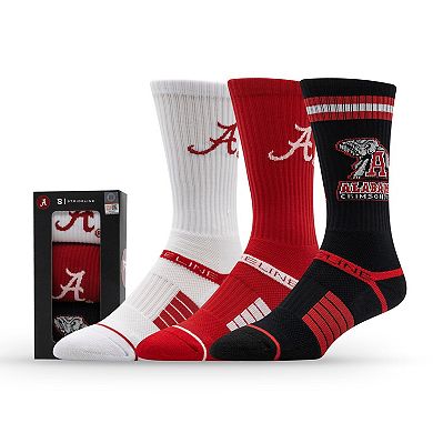 Unisex Strideline Alabama Crimson Tide Premium Knit Crew Socks Three-Pack