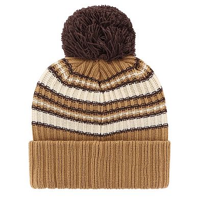 Women's '47 Brown Dallas Cowboys Espresso Cuffed Knit Hat with Pom