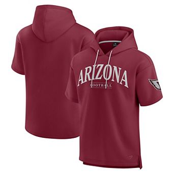 Unisex Fanatics Cardinal Arizona Cardinals Elements Ready Short Sleeve Pullover Hoodie