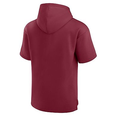 Unisex Fanatics Cardinal Arizona Cardinals Elements Ready Short Sleeve Pullover Hoodie