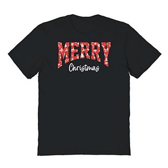 Men's Merry Christmas Texture Christmas Graphic Tee