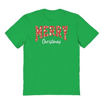 Men's Merry Christmas Texture Christmas Graphic Tee
