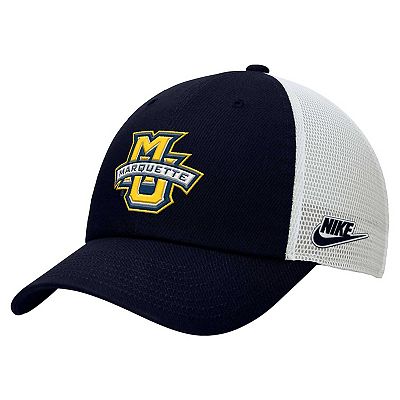 Men s Nike Navy White Marquette Golden Eagles Club Trucker Adjustable Hat