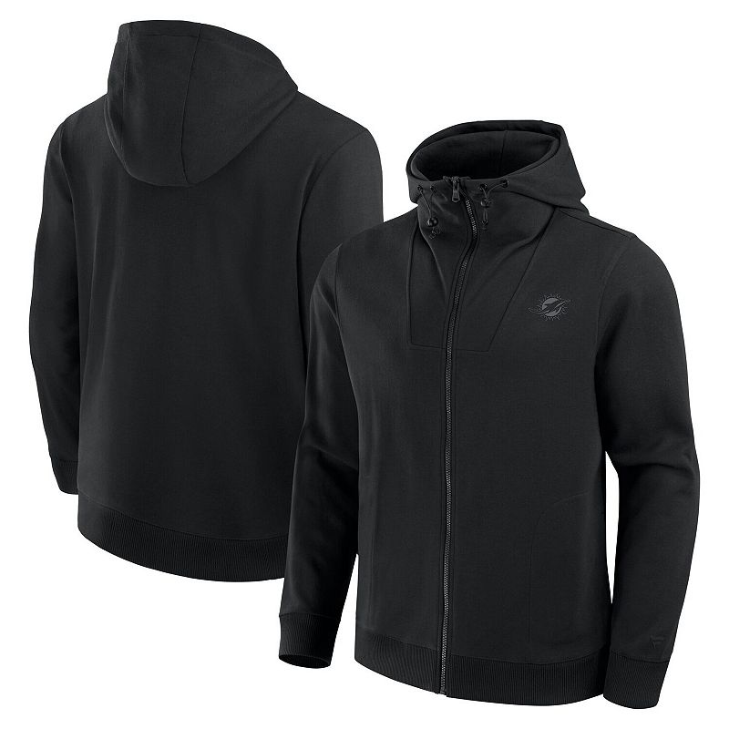 Unisex Fanatics Black Miami Dolphins Front Office Full-Zip Hoodie