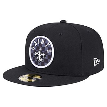 Men's New Era Black New Orleans Saints Checkered 59FIFTY Fitted Hat