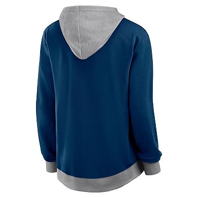 Women's Navy Chicago Bears Hit It French Terry Full-Zip Hoodie