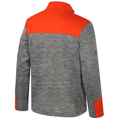 Men's Colosseum Gray/Orange Clemson Tigers Guard Full-Zip Jacket