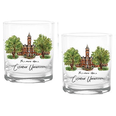 Clemson Tigers 2-Pack 14oz. Laura Wilcox University Rocks Set