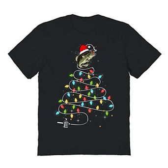 Men's Fish Lights Christmas Graphic Tee