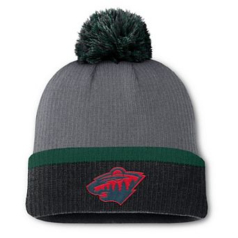 Women's Fanatics Charcoal Minnesota Wild Cuffed Knit Hat with Pom