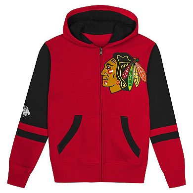 Preschool Red Chicago Blackhawks Face Off Full-Zip Hoodie