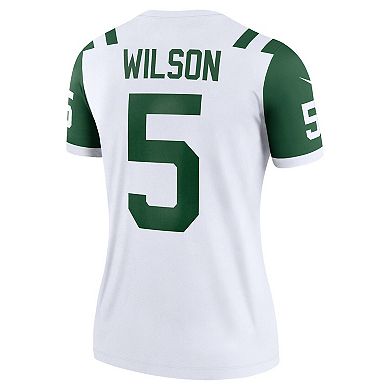 Women's Nike Garrett Wilson Classic Alternate White New York Jets Alternate Legend Player Performance Top