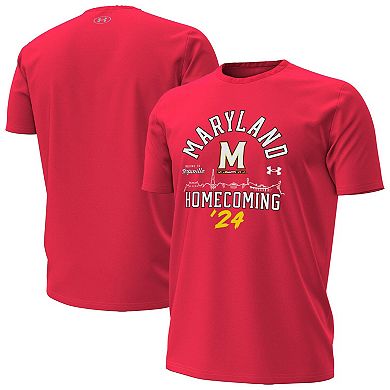 Men's Under Armour Red Maryland Terrapins 2024 Homecoming T-Shirt