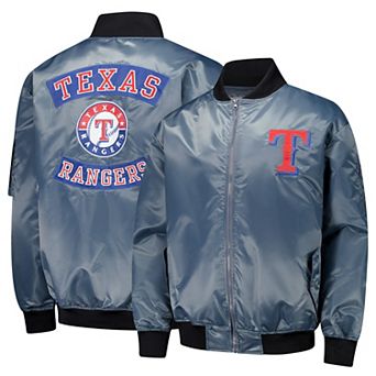 Men's Profile Gray Texas Rangers Full-Zip Bomber Jacket
