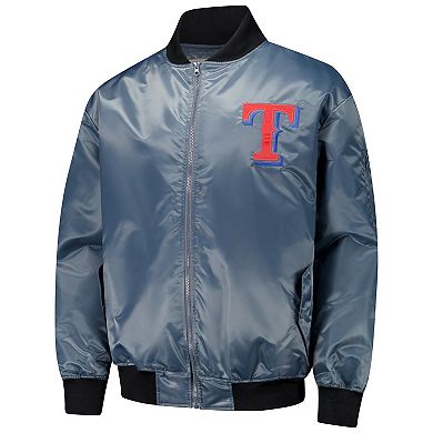 Men's Profile Gray Texas Rangers Big & Tall Full-Zip Bomber Jacket