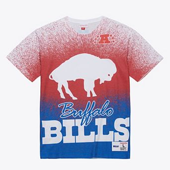 Men's Mitchell & Ness White Buffalo Bills Team Burst Vintage Logo T-Shirt
