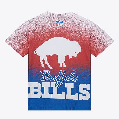Men's Mitchell & Ness White Buffalo Bills Team Burst Vintage Logo T-Shirt