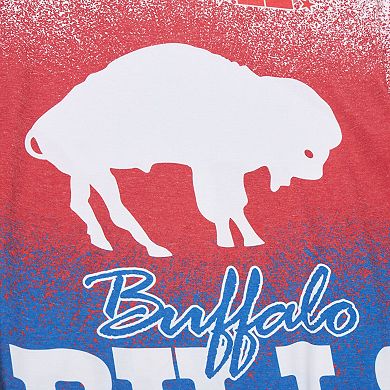 Men's Mitchell & Ness White Buffalo Bills Team Burst Vintage Logo T-Shirt