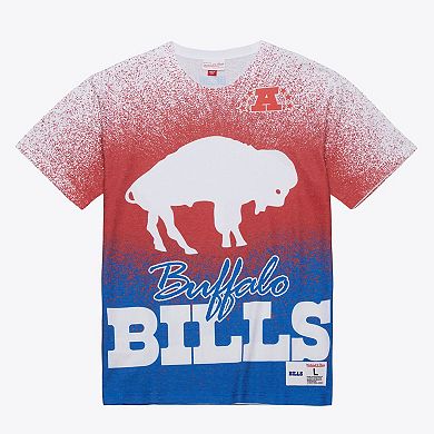 Men's Mitchell & Ness White Buffalo Bills Team Burst Vintage Logo T-Shirt