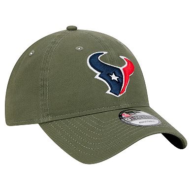 Men's New Era Olive Houston Texans Main 9TWENTY Adjustable Hat