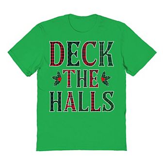 Men's Deck The Halls Christmas Graphic Tee