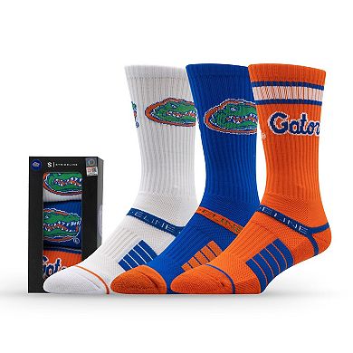 Unisex Strideline Florida Gators Premium Knit Crew Socks Three-Pack