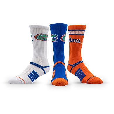 Unisex Strideline Florida Gators Premium Knit Crew Socks Three-Pack