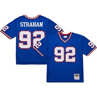 Men's Mitchell & Ness Michael Strahan Royal New York Giants Big & Tall 1993 Retired Player Replica Jersey