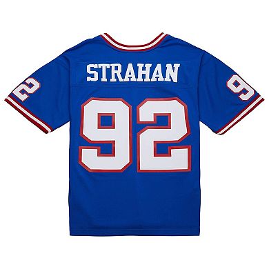 Men's Mitchell & Ness Michael Strahan Royal New York Giants Big & Tall 1993 Retired Player Replica Jersey