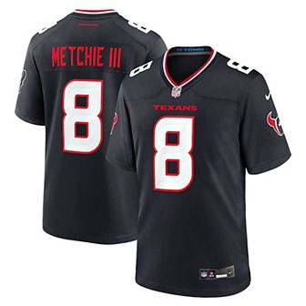 Men's Nike John Metchie III Navy Houston Texans Team Game Jersey
