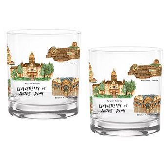 Notre Dame Fighting Irish 2-Pack 14oz. Laura Wilcox University Rocks Set